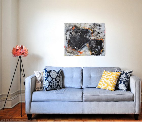 Coffee Break - abstract mixed media stillife