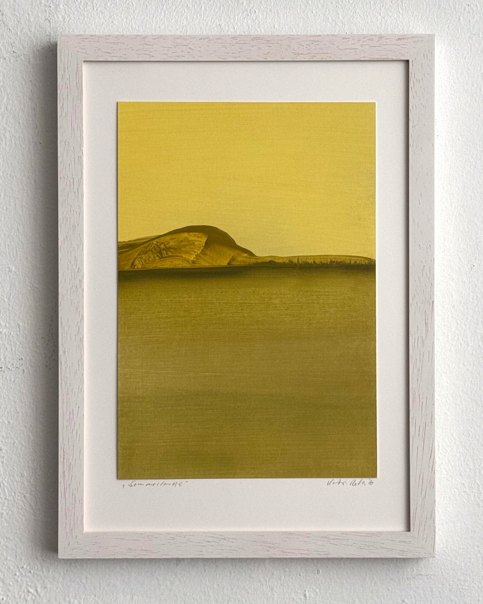 Organic Landscape Oil Painting By Katrin Roth, 8 X 12", Sommerland 2, Original Artwork