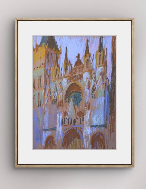 Rouen Cathedral at twilight