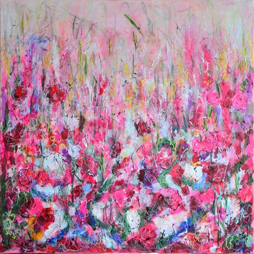 The Wild Garden - Impressionistic flowers Floral art by Misty Lady - M. Nierobisz