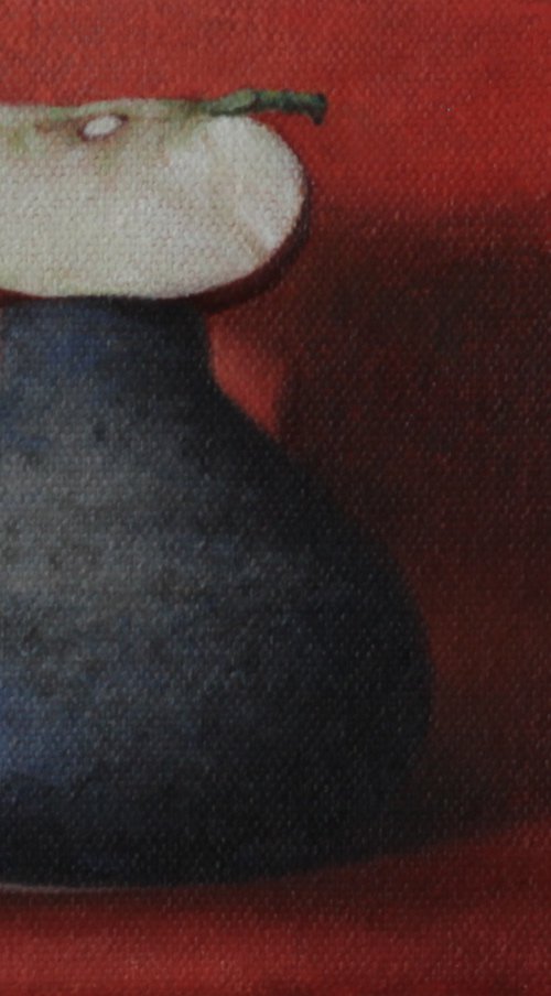 Apple and Vase in Red by Iryna Dolzhanska