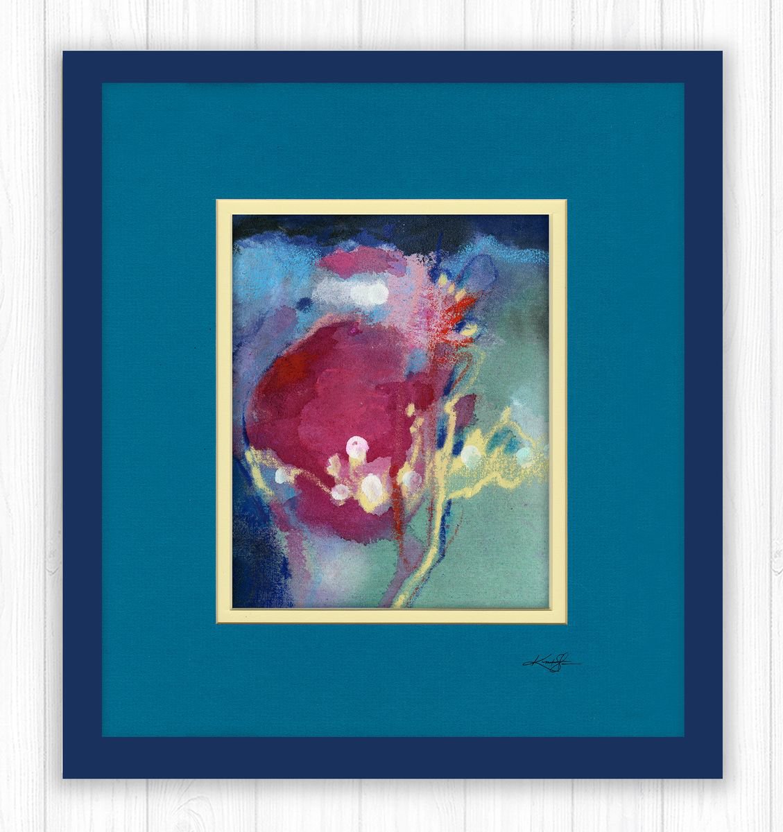 Abstract Flowers - Mixed Media Abstract Floral Painting by Kathy Morton Stanion, Modern Ho... by Kathy Morton Stanion