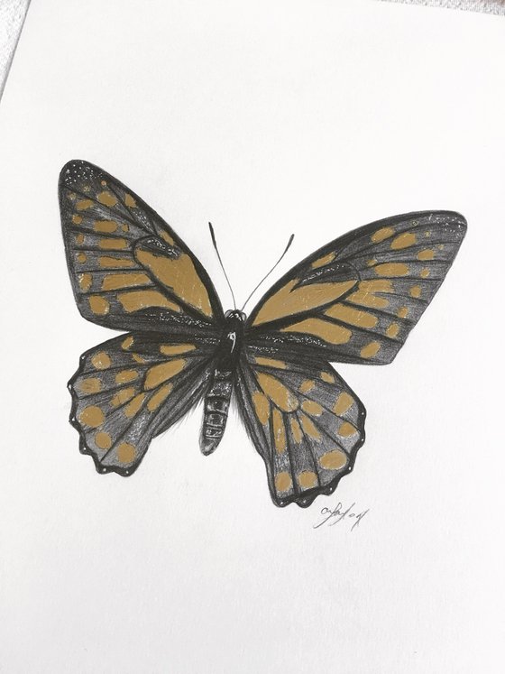 Gold leaf butterfly