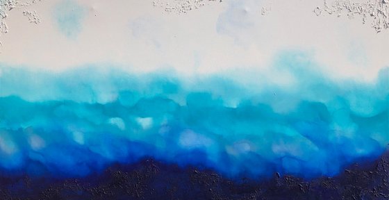 earthtone blues  (140 x 70 cm) Dee Brown