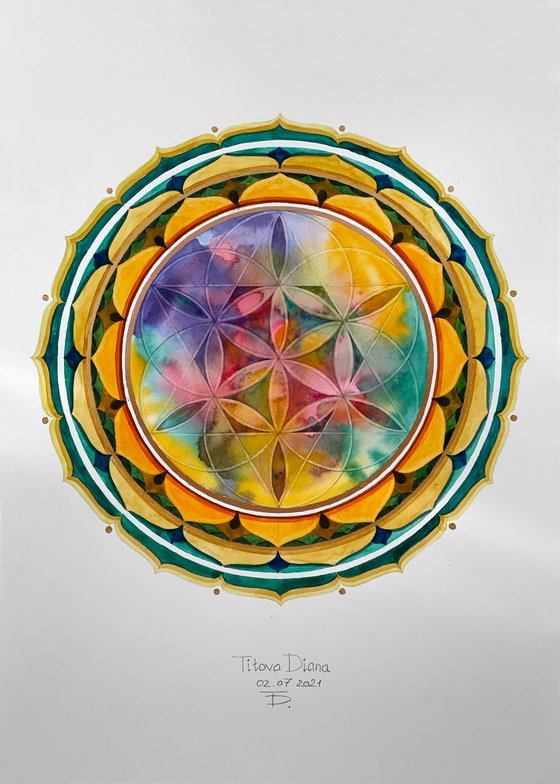 Rainbow Flower of Life