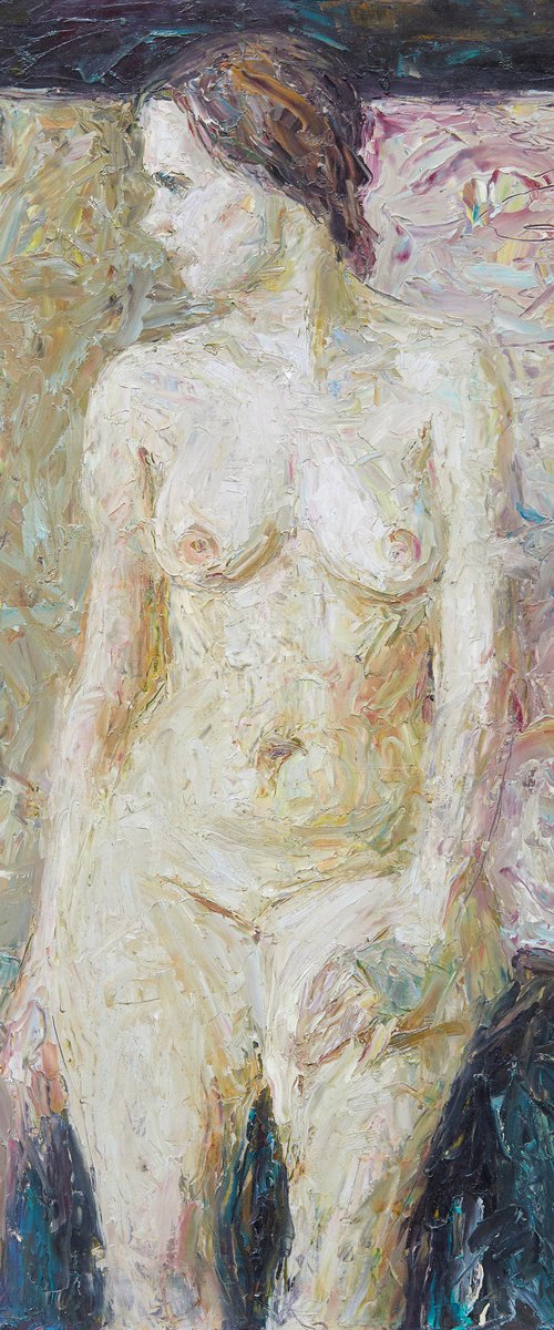 Sitting Nude by Zakhar Shevchuk