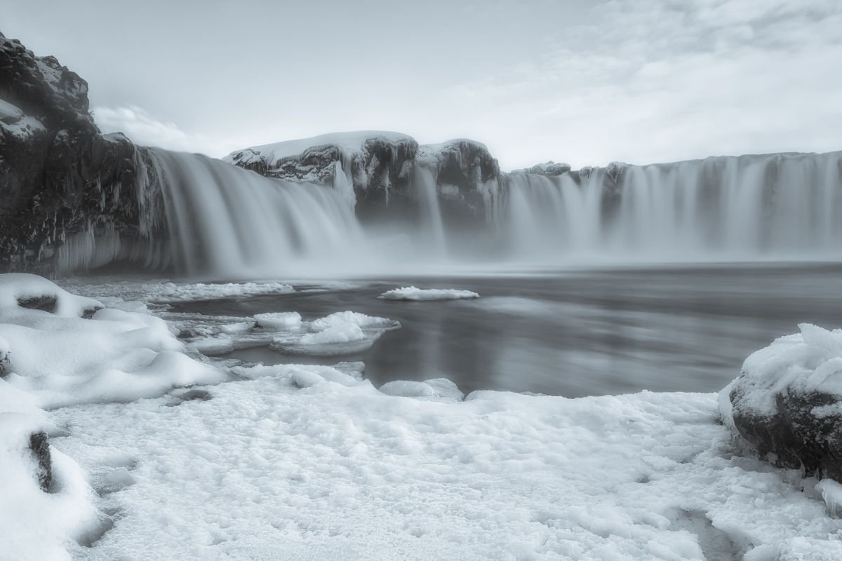Godafoss Selinium Style during winter by Paul Nash