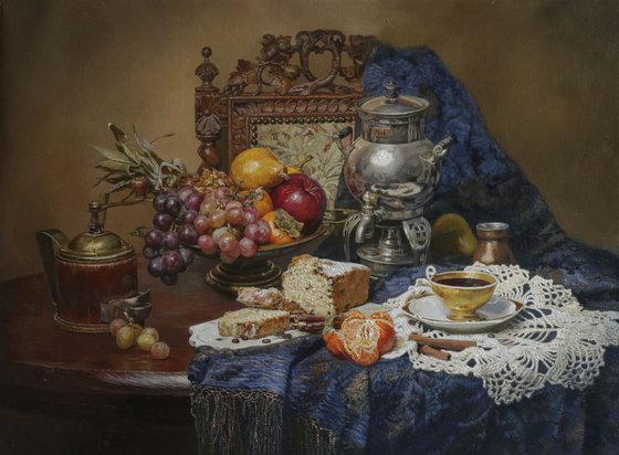 Still life with dessert