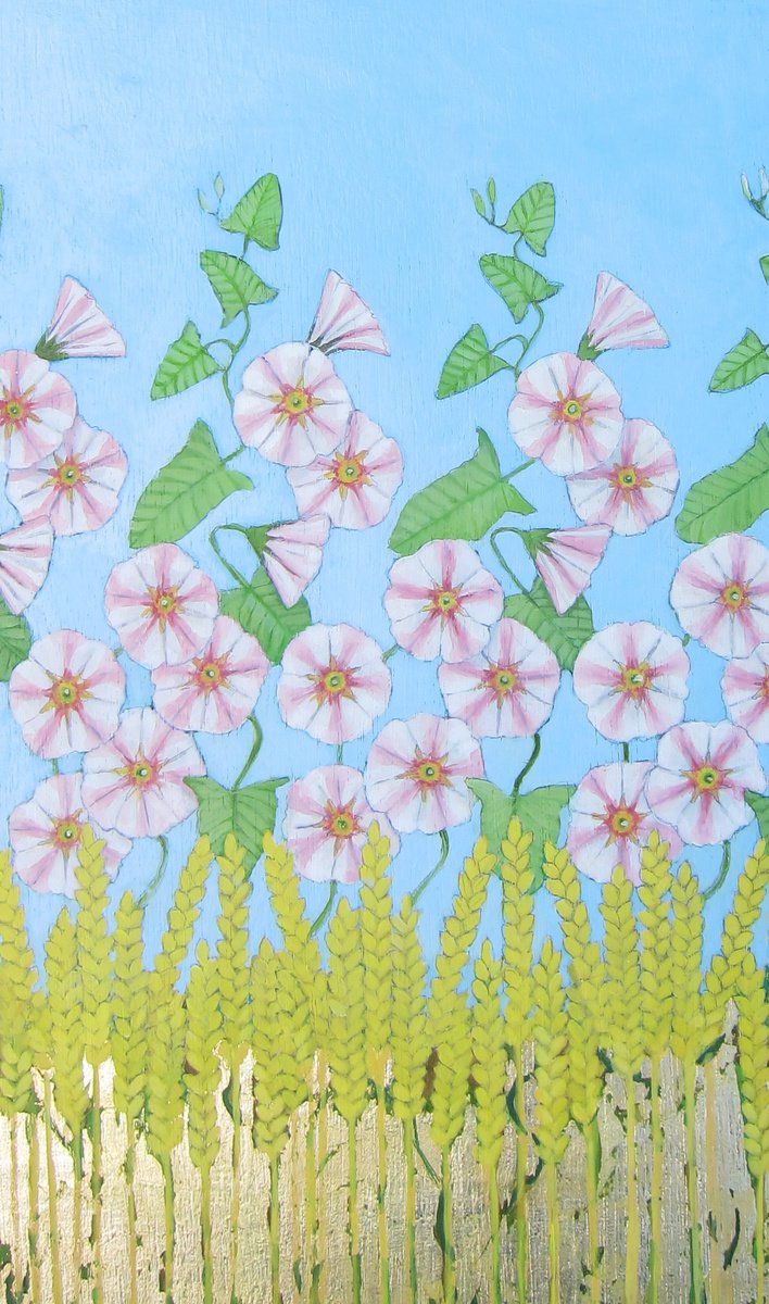 Botanical Oil Painting By Sophie Colmer-Stocker, 9 X 15", Fields Of Gold, Original Artwork