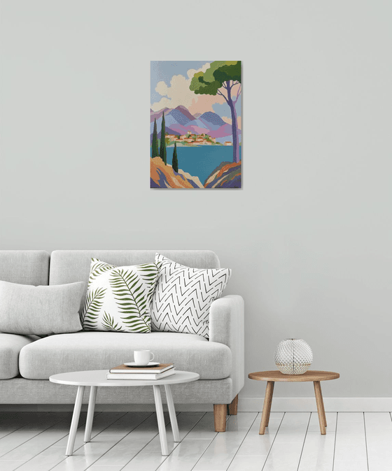 Pink and Violet Seascape