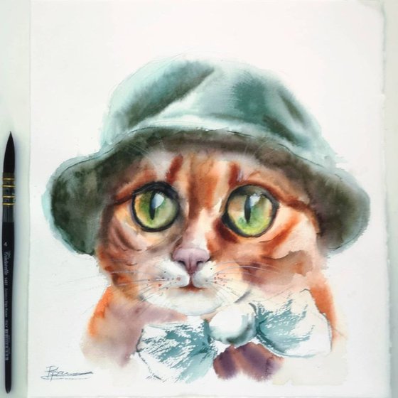 Cat In Cap