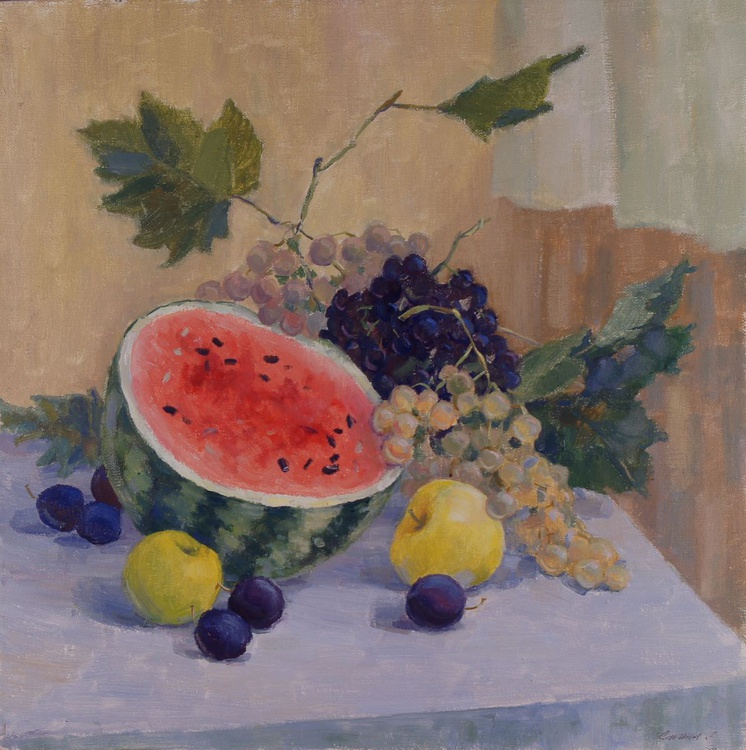 Watermelon 2008 Oil Painting By Elena Sanina Artfinder