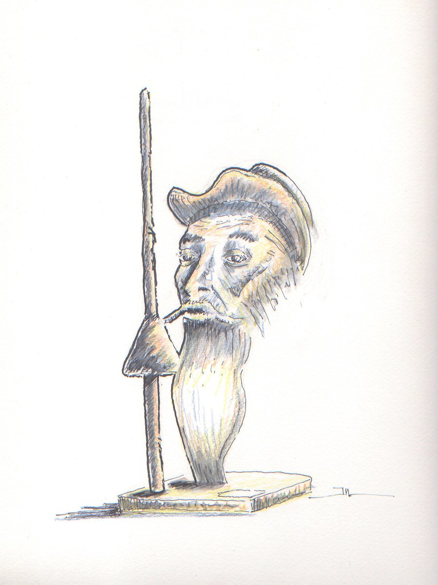 Don Quichotte (sketch of sculpture) by Jean-Luc Lacroix