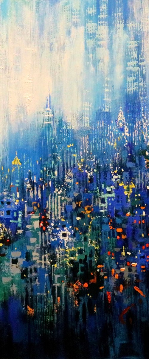 Urban forest 15 Blue by Chin H Shin