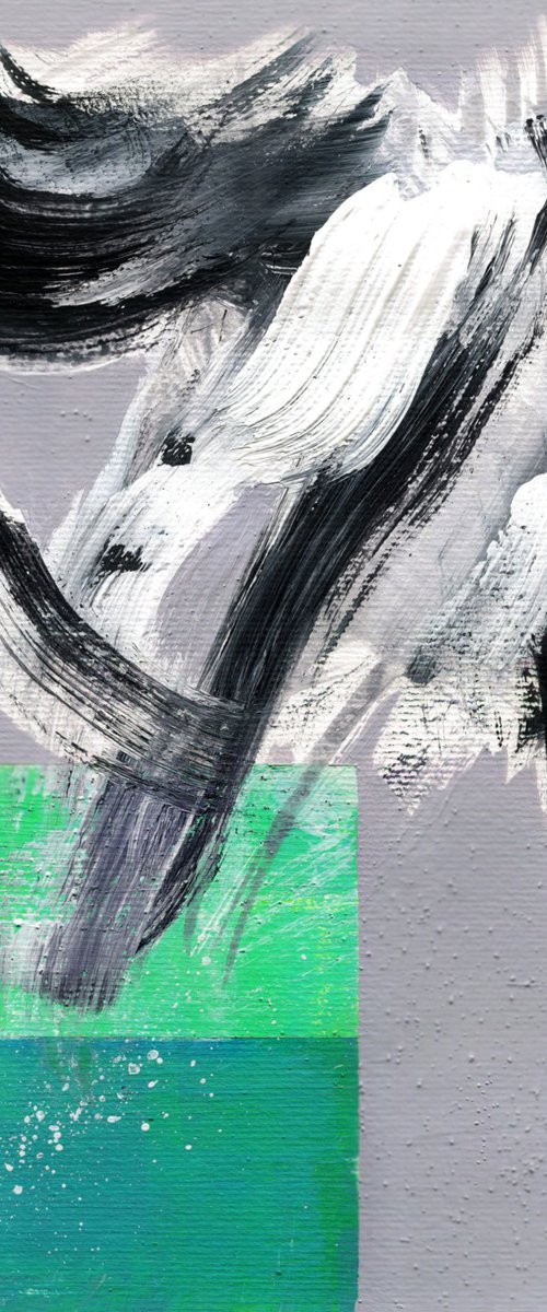 Bright Abstraction on Gray 5 by Evgen Semenyuk