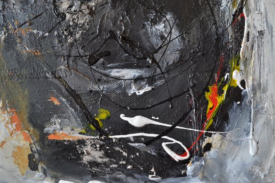 Coffee Break - abstract mixed media stillife