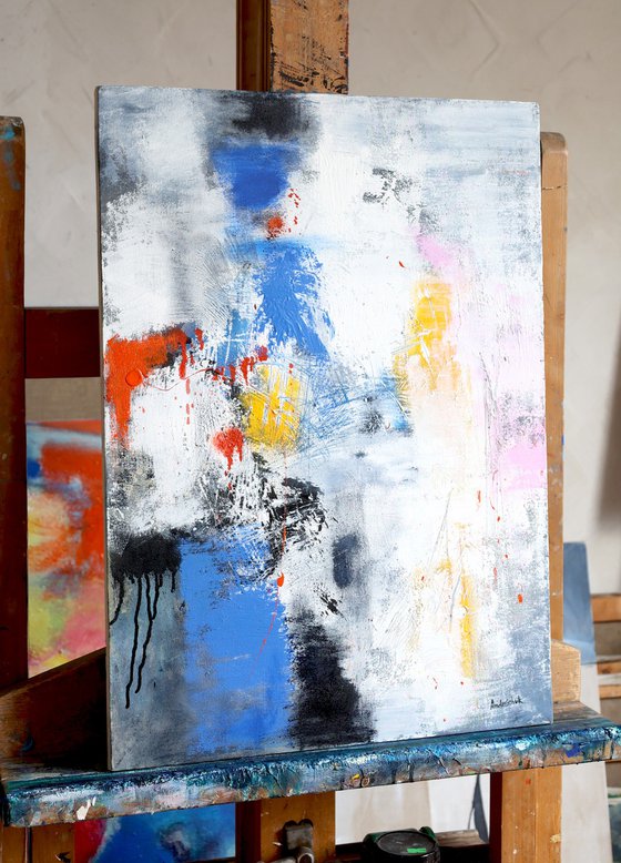 Composition with Blue and Black