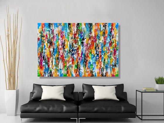 Pure Joy - XL LARGE,  TEXTURED ABSTRACT ART – EXPRESSIONS OF ENERGY AND LIGHT. READY TO HANG!