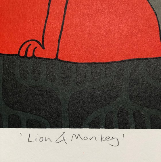 Lion and Monkey
