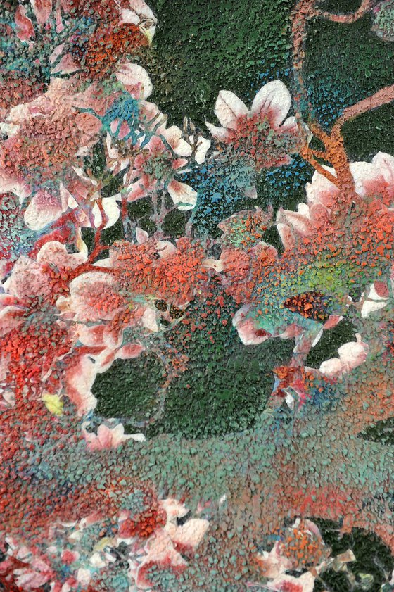 Green &amp; Coral Magnolia