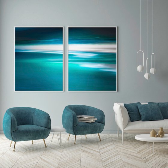 Teal Effusion, Diptych