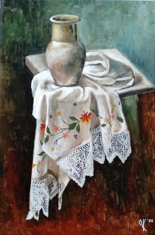 Jug and the Towel by Olena Kucher