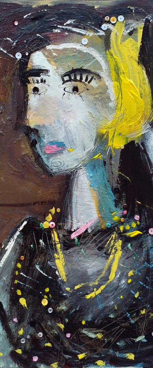Woman sitting in an armchair by Catalin Ilinca