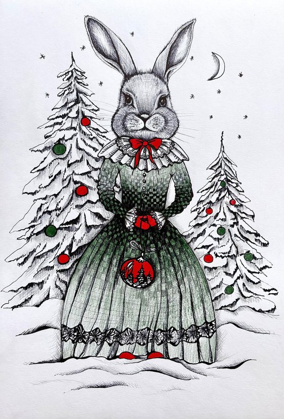 CHRISTMAS LADY BUNNY