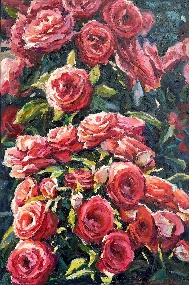 Roses By Evgeny Chernyakovsky, 24 X 35, Artwork For Sale On Artfinder