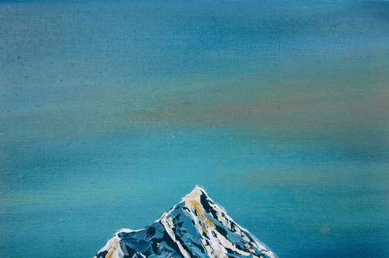 Everest sky- original oil painting on stretched canvas