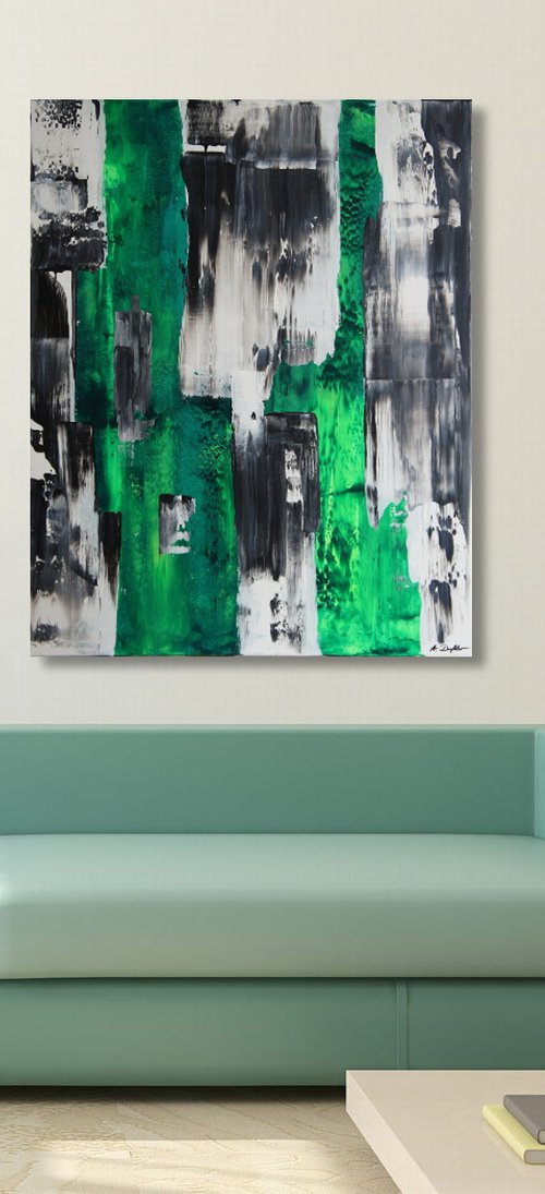 Green Core II (80 x 100 cm) XL (32 x 40 inches) by Ansgar Dressler