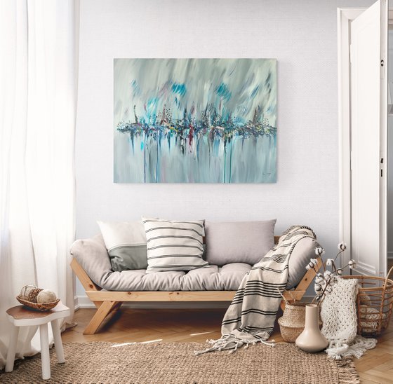 Paysage bleu artificiel