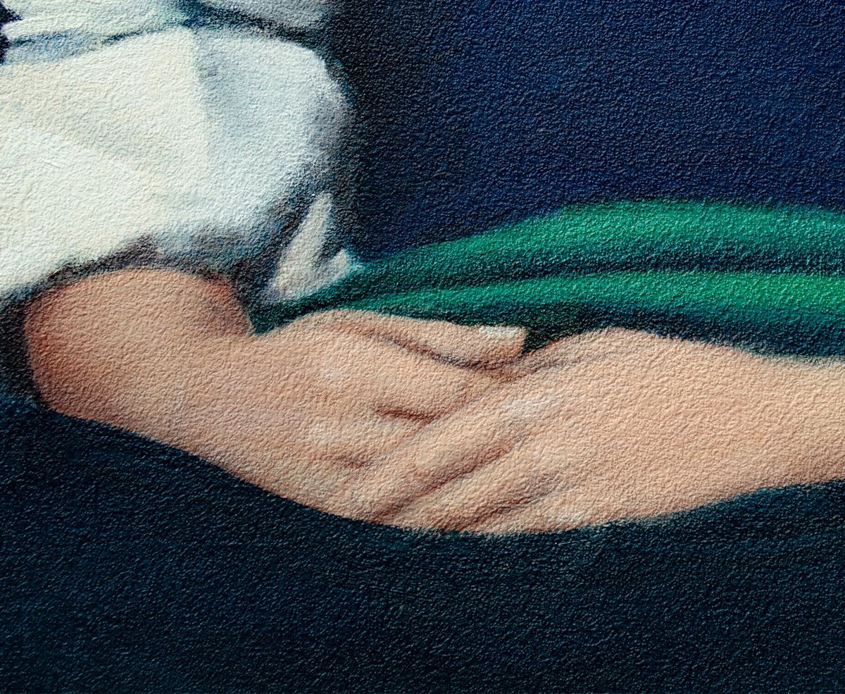 Photorealistic Portrait Acrylic Painting By Nataliya Bagatskaya, 24 X 31", Contemporary Portrait "Guardians", Original Artwork