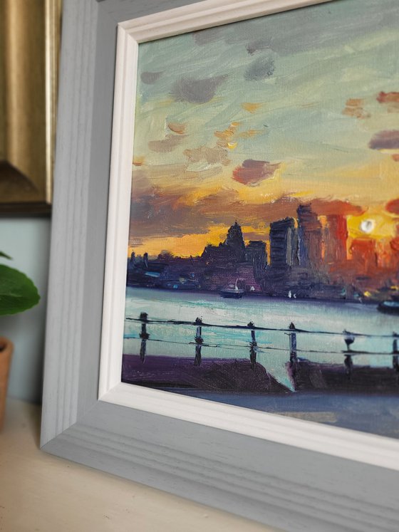 River Mersey Sunset Liverpool