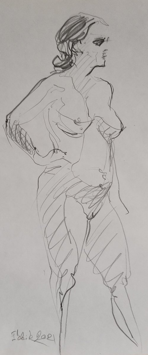 NUDE.02 20210907 ("Nude woman standing") by Irina Bibik-Chkolian