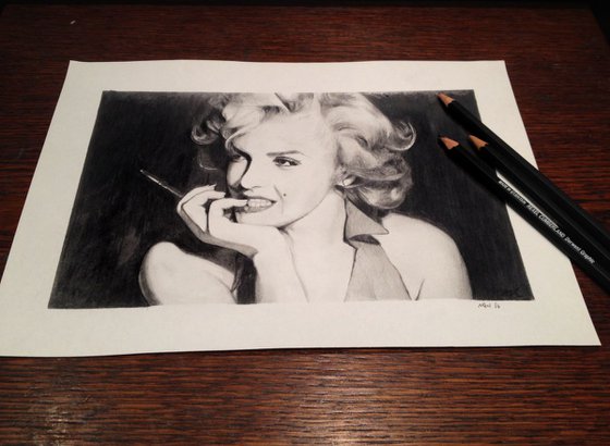 Marilyn Monroe  - Graphite Pencil Drawing