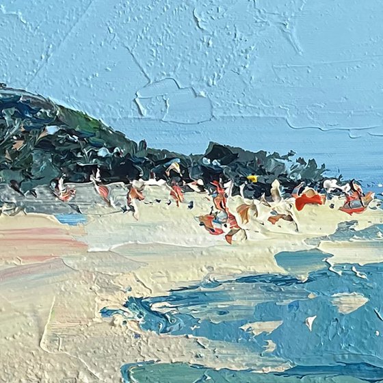 Impressionist Beach Oil Painting On Canvas