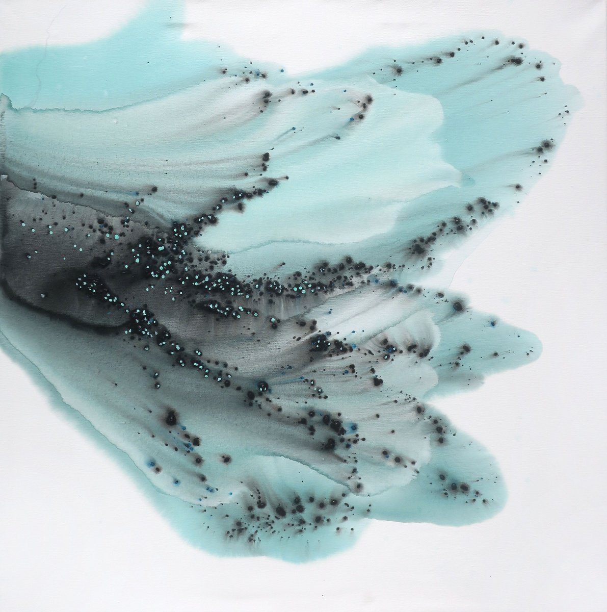 Abstract Acrylic Painting By Muriel Napoli, 31 X 31", Nature 275, Original Artwork