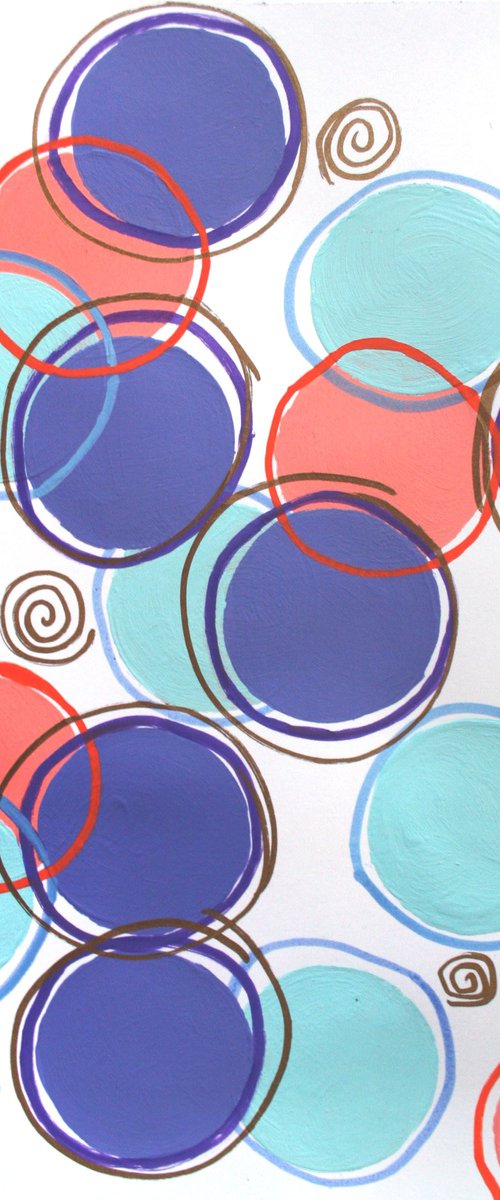 Circles I /  ORIGINAL ACRYLIC PAINTING by Salana Art Gallery
