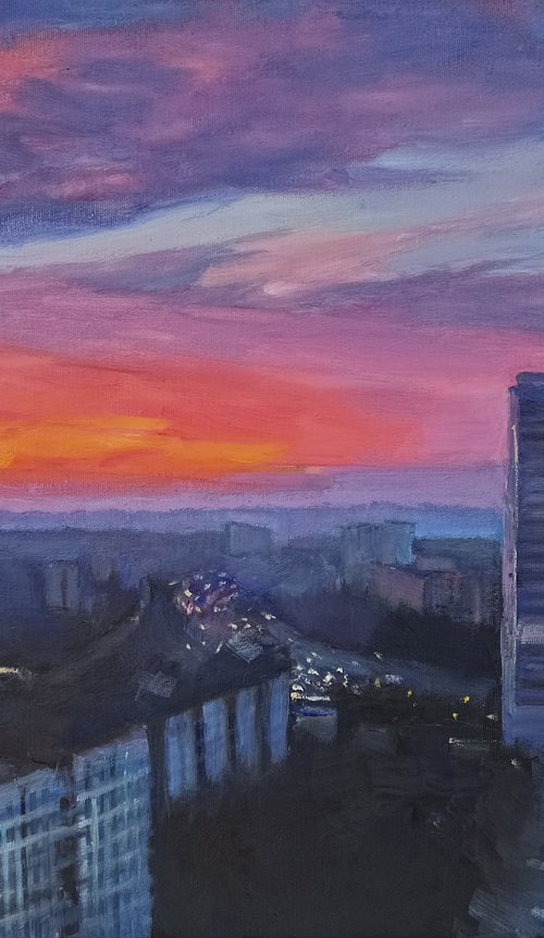 Sunset in Kharkov by Valentina Andrukhova