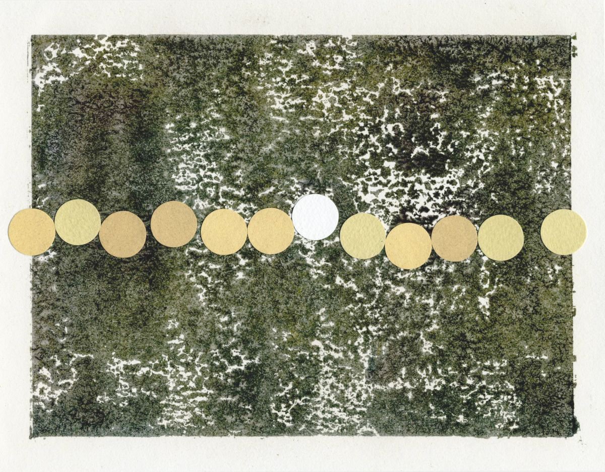 Abstract Collage By Petr Strnad, 9 X 7", Fictional Landscape 3, Original Artwork