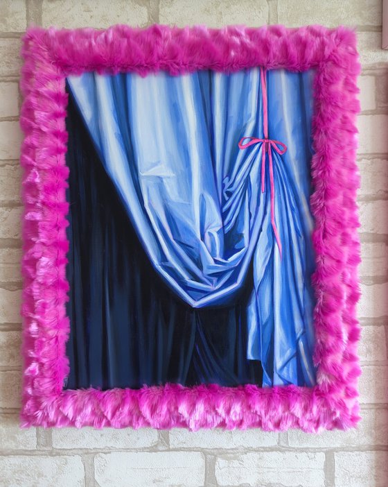 Blue silk