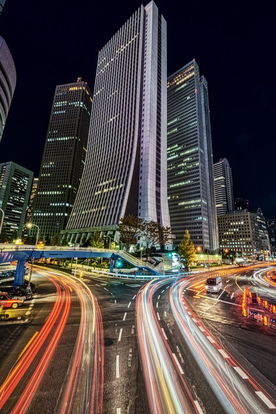 At Light Speed - Metal Print - Ready To Hang - Night, HDR Long exposure - Tokyo - Japan