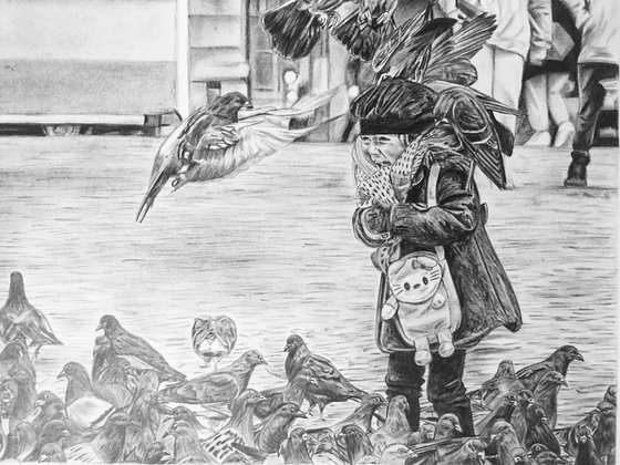 “Feeding the pigeons”