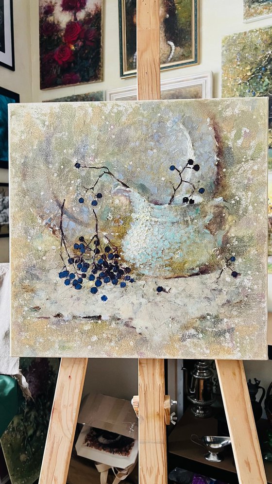 White cup winter berries