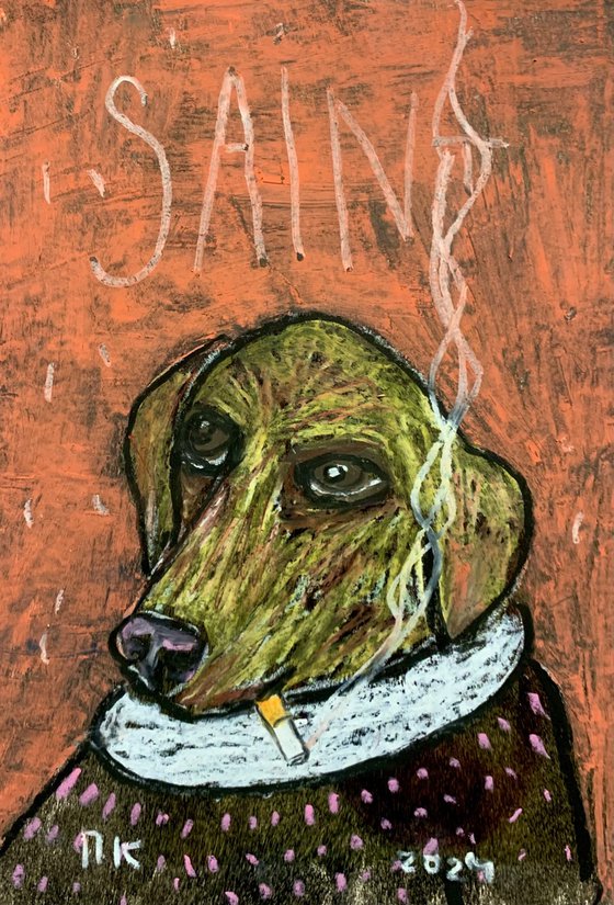 Smoking dog #100