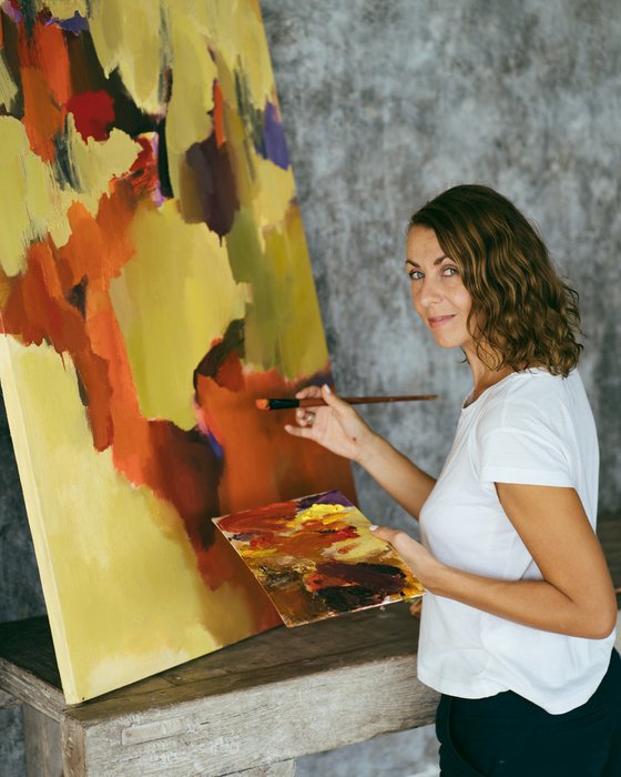 BRIGHT MOMENT 7/Oil painting