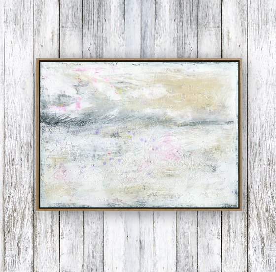 A Tranquil Journey 4 - Textural Abstract Painting by Kathy Morton Stanion