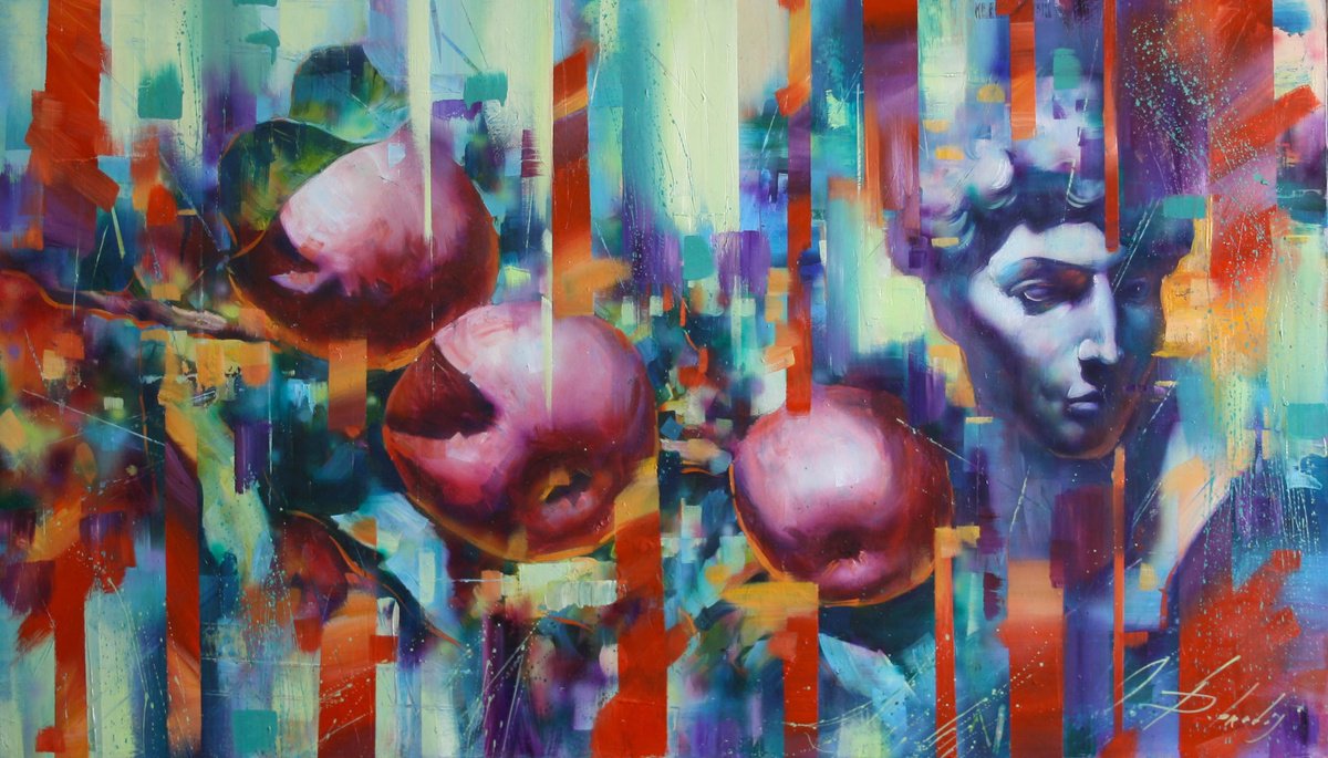 Impressionistic Botanical Oil Painting By Alexandr Dobrodiy, 47 X 28, Summer Dream, Original Artwork