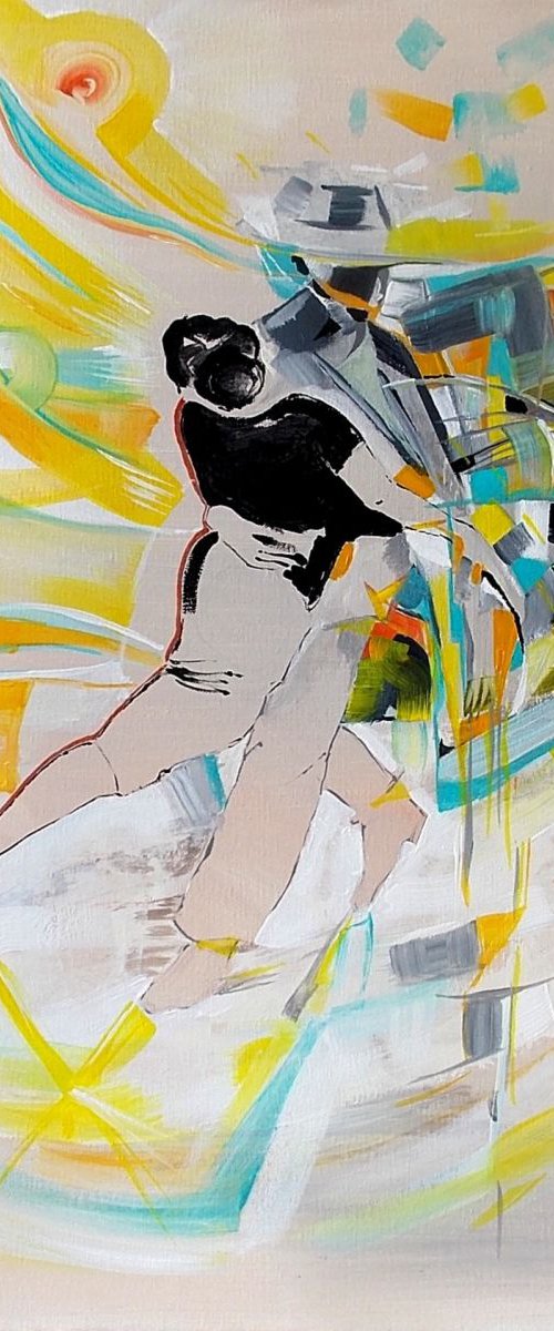 The man with whom she is dancing by Maria Paunova